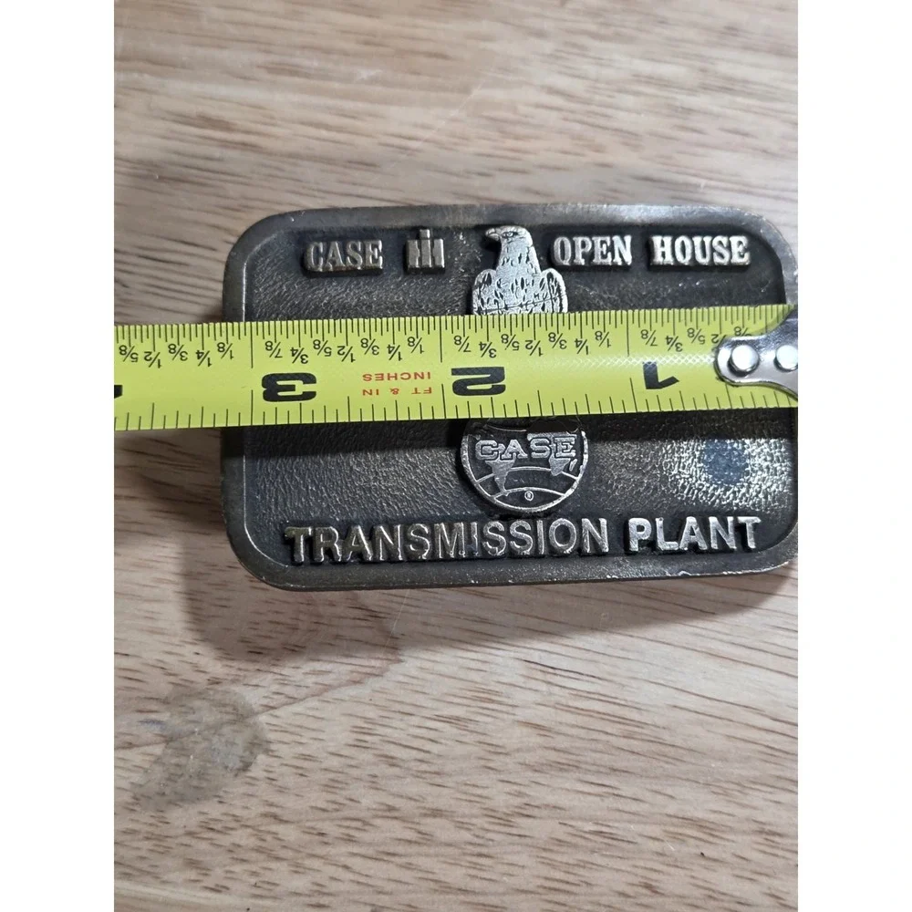 Vintage 1989 Case IH Transmission Plant Open House Belt Buckle Eagle USA CD Hit
